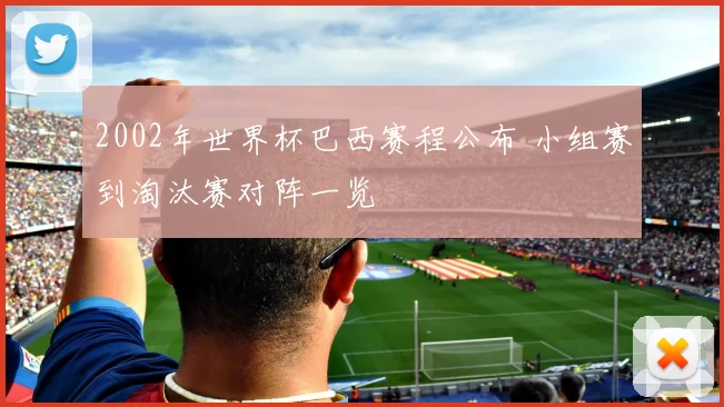 2002年世界杯巴西赛程公布 小组赛到淘汰赛对阵一览